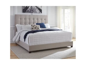 Nuvo Queen Upholstered Bed with Square Button Tufting