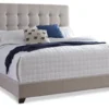 B130-581-SW-P1-KO Nuvo Queen Upholstered Bed with Square Button Tufting