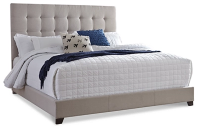 B130-581-SW-P1-KO Nuvo Queen Upholstered Bed with Square Button Tufting