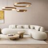 Nuvo Sectional Sofa White Boucle