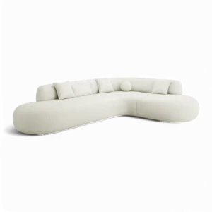 Nuvo Sectional Sofa White Boucle