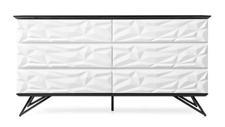 Vortice Accent Chest - Black/White
