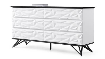 Vortice Accent Chest - Black/White