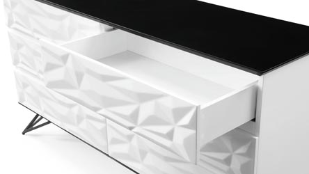 Vortice Accent Chest - Black/White